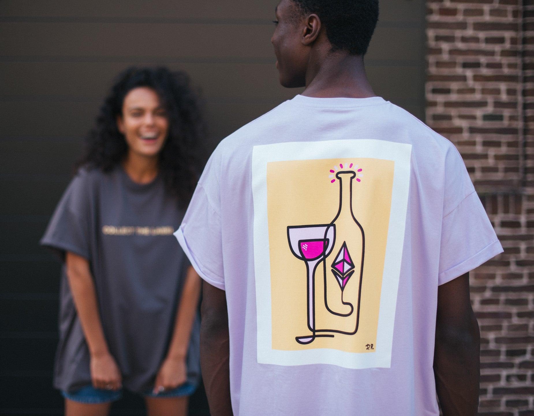 Wine  Oversized Tee  Lila