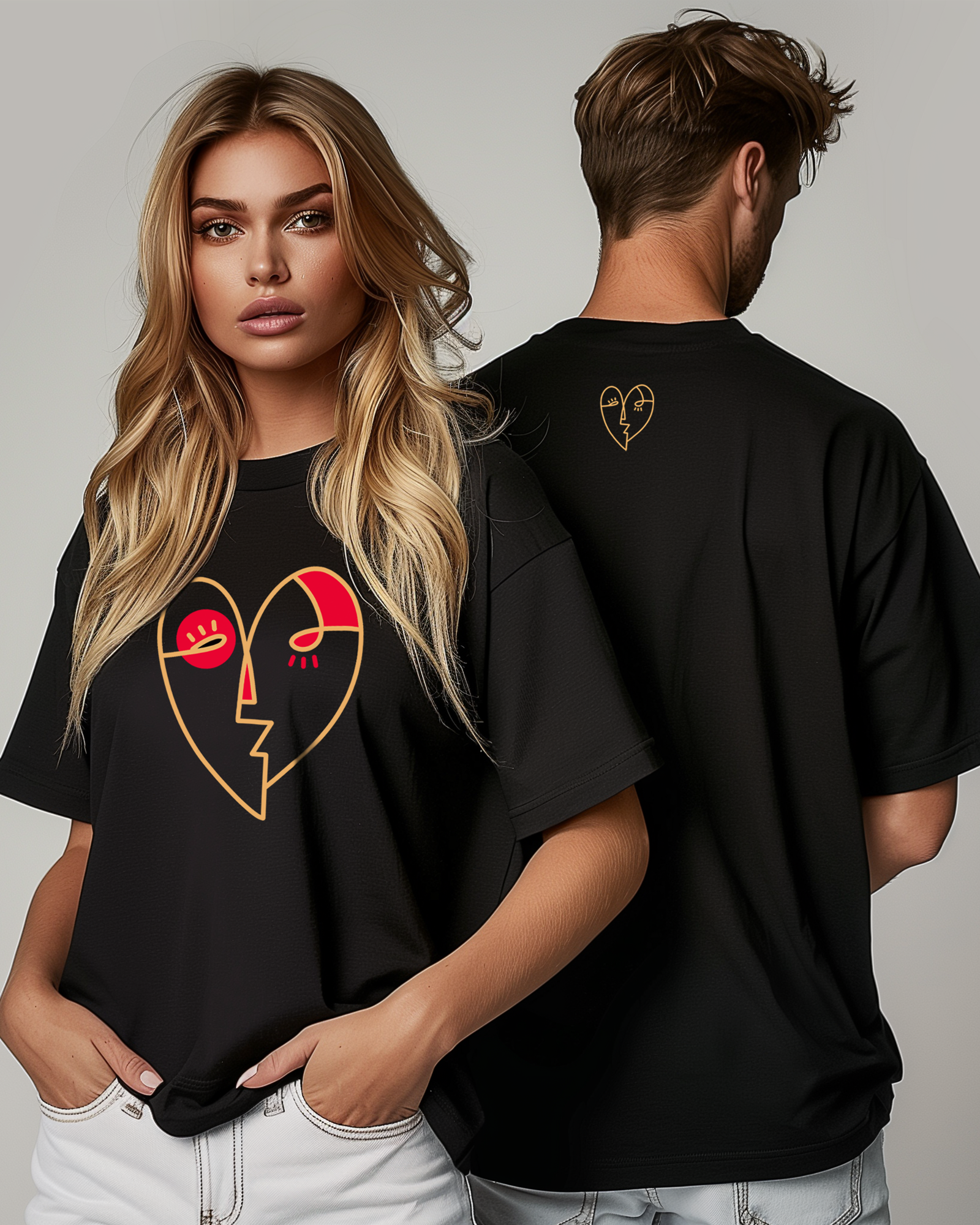 Heart T-shirt Black